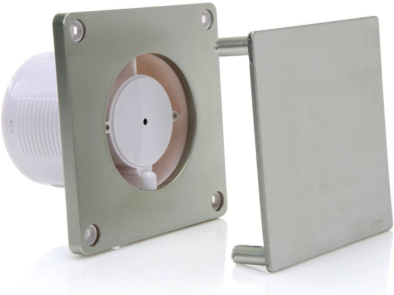 Silver Bathroom Extractor Fan with Timer 100 mm / 4" - BFS100T-S