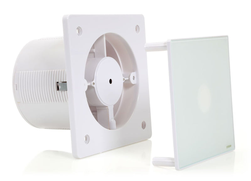 Bathroom Extractor Fan with Glass Front and Timer 150 mm / 6" – BFS150T