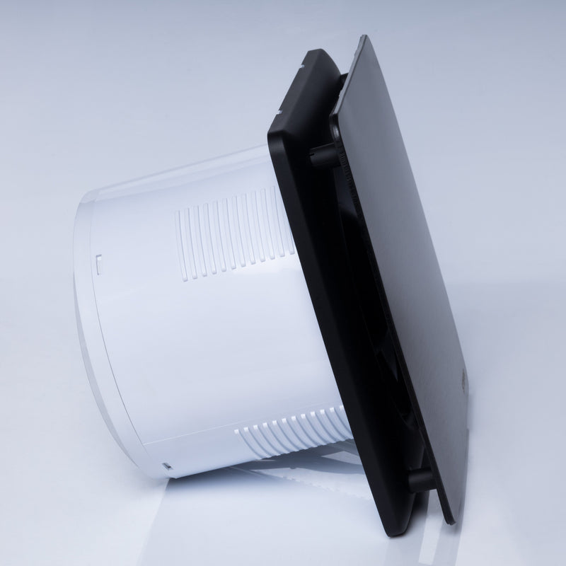 Black Quiet Bathroom Fan with Timer 150 mm / 6" - LFS150-QBT