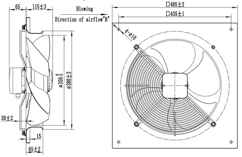 STERR Axial Fan 350 mm / 14'' - AXF350B
