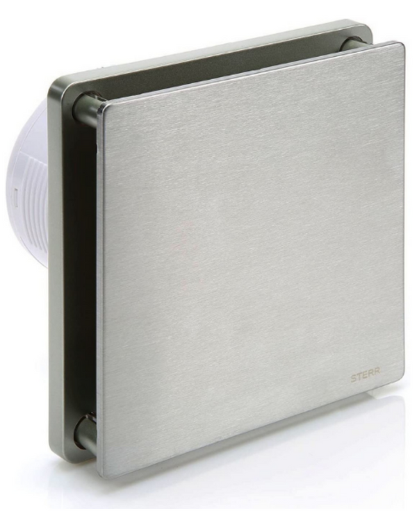 Silver Bathroom Extractor Fan with Hygrostat 100 mm / 4" - BFS100H-S