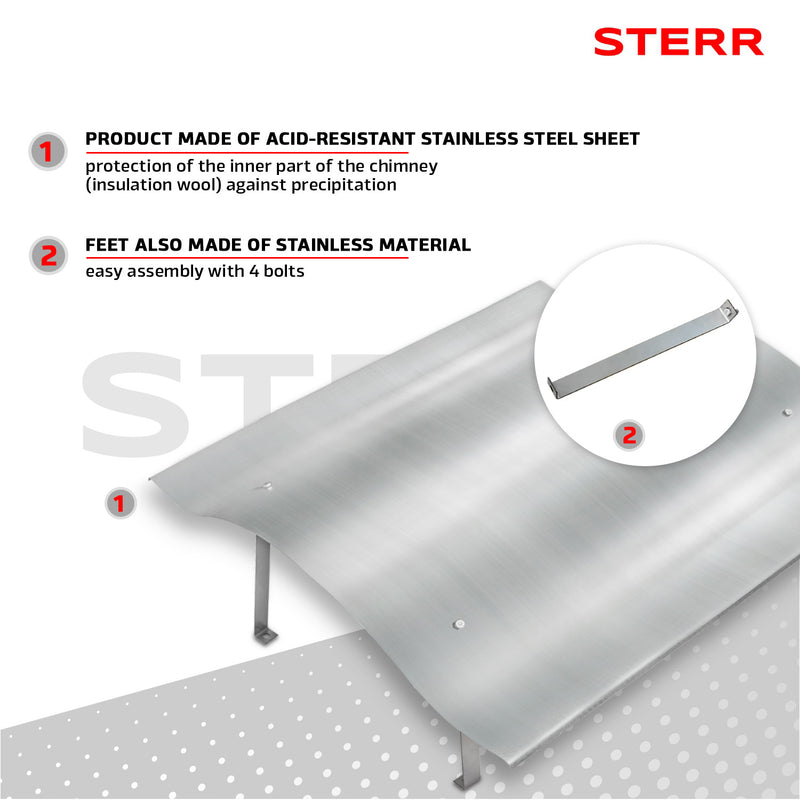 STERR Chimney Cover - Stainless Steel Chimney Cover